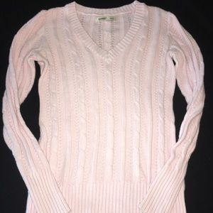 Pink V-neck Sweater